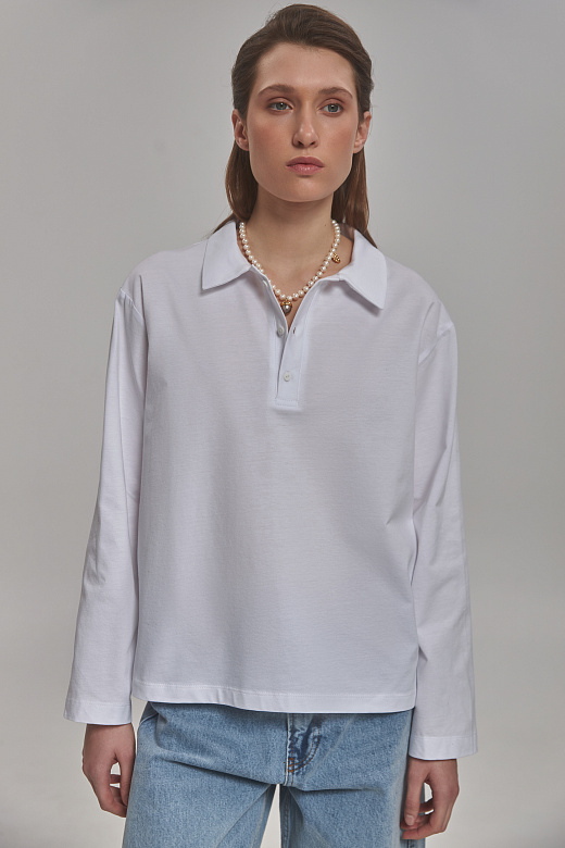 Жіночий лонгслів-поло Stimma Лебра, фото 3