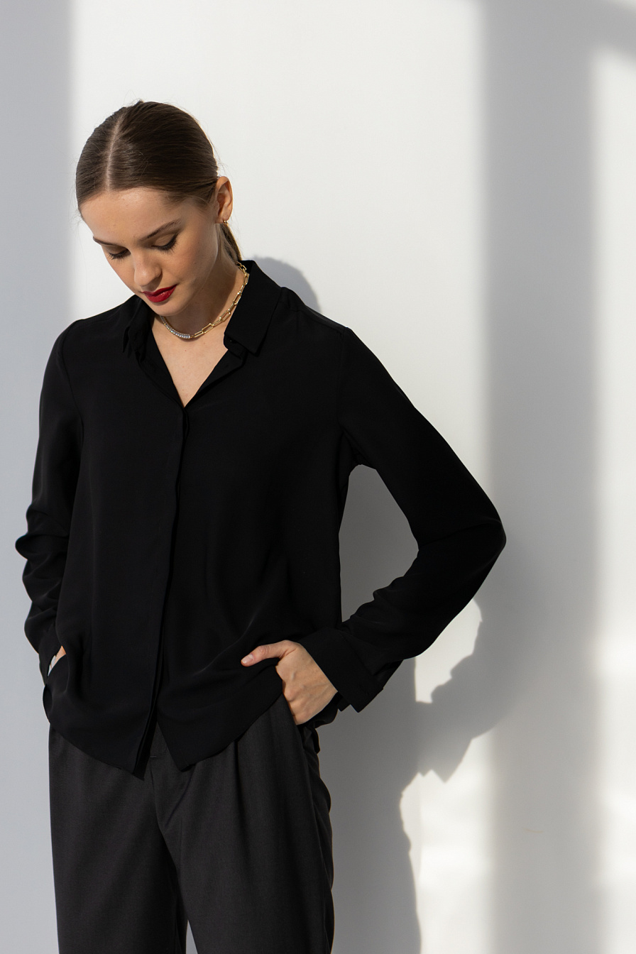 Жіноча блуза Stimma Карпі, цвет - черный