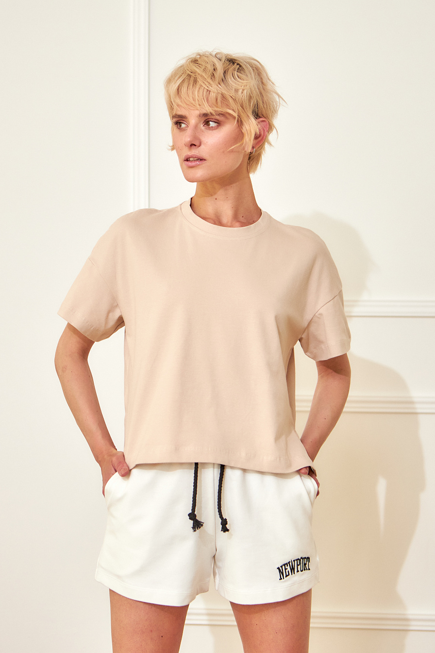 Жіноча футболка Stimma Софіта, колір - нюдовий