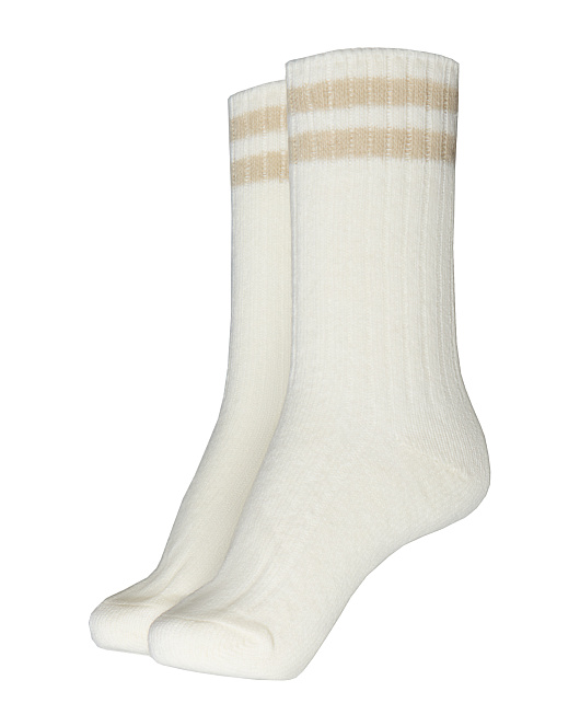 Женские носки Stimma Ангора 4 Молочный с бежевыми полосками, фото 1