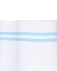 Женские носки Stimma средние белые с голубой полоской, цвет - голубой