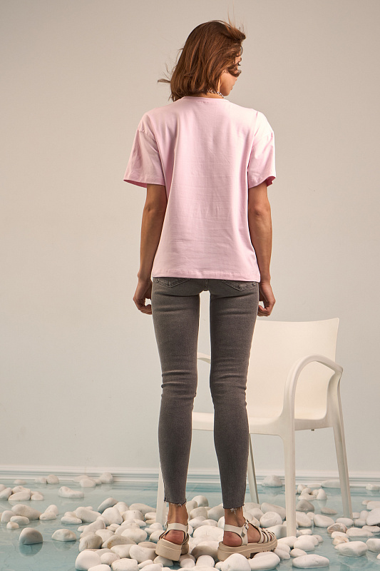 Жіноча футболка Stimma Авранія, колір - ніжно рожевий