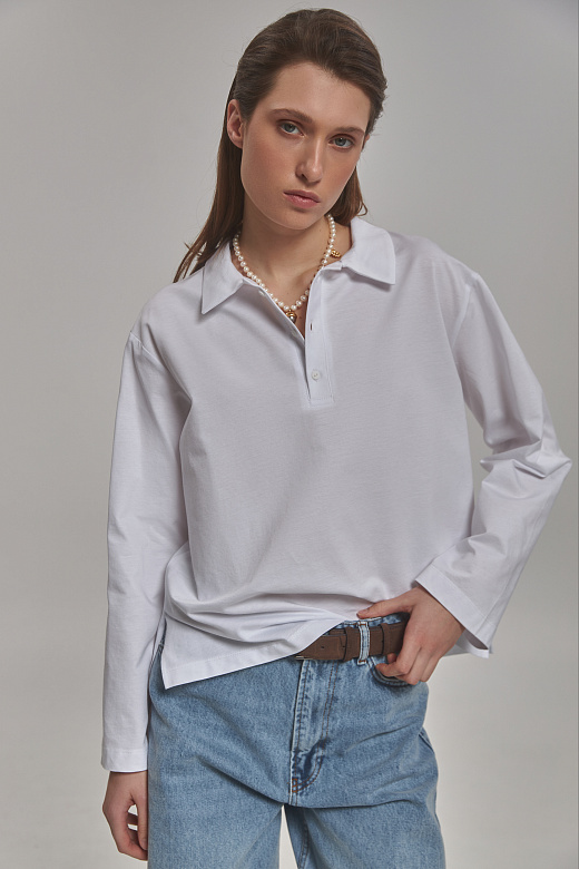 Жіночий лонгслів-поло Stimma Лебра, фото 1