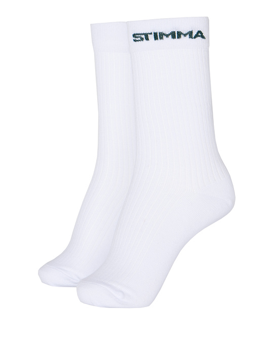 Жіночі шкарпетки Stimma Зелений напис, колір - Білий