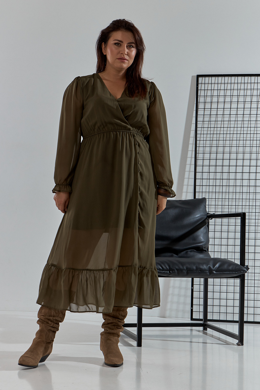 Жіноча сукня Stimma Ділві, колір - оливковий