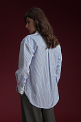 Жіноча сорочка Stimma Аорін, колір - Блакитна тонка смужка