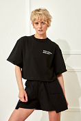Жіноча футболка Stimma Розелія, колір - чорний