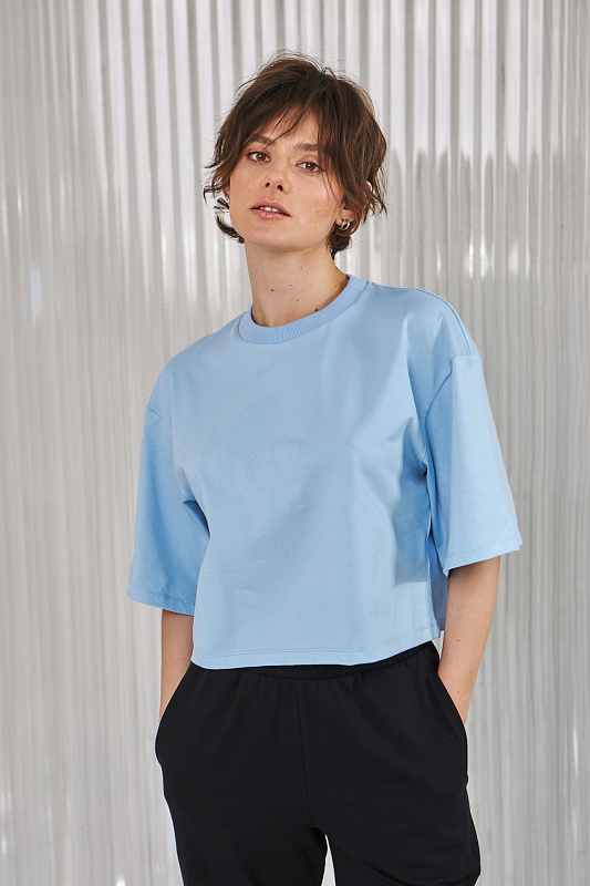 Жіноча футболка Stimma Олая, колір - блакитний