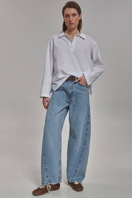 Жіночий лонгслів-поло Stimma Лебра, фото 4