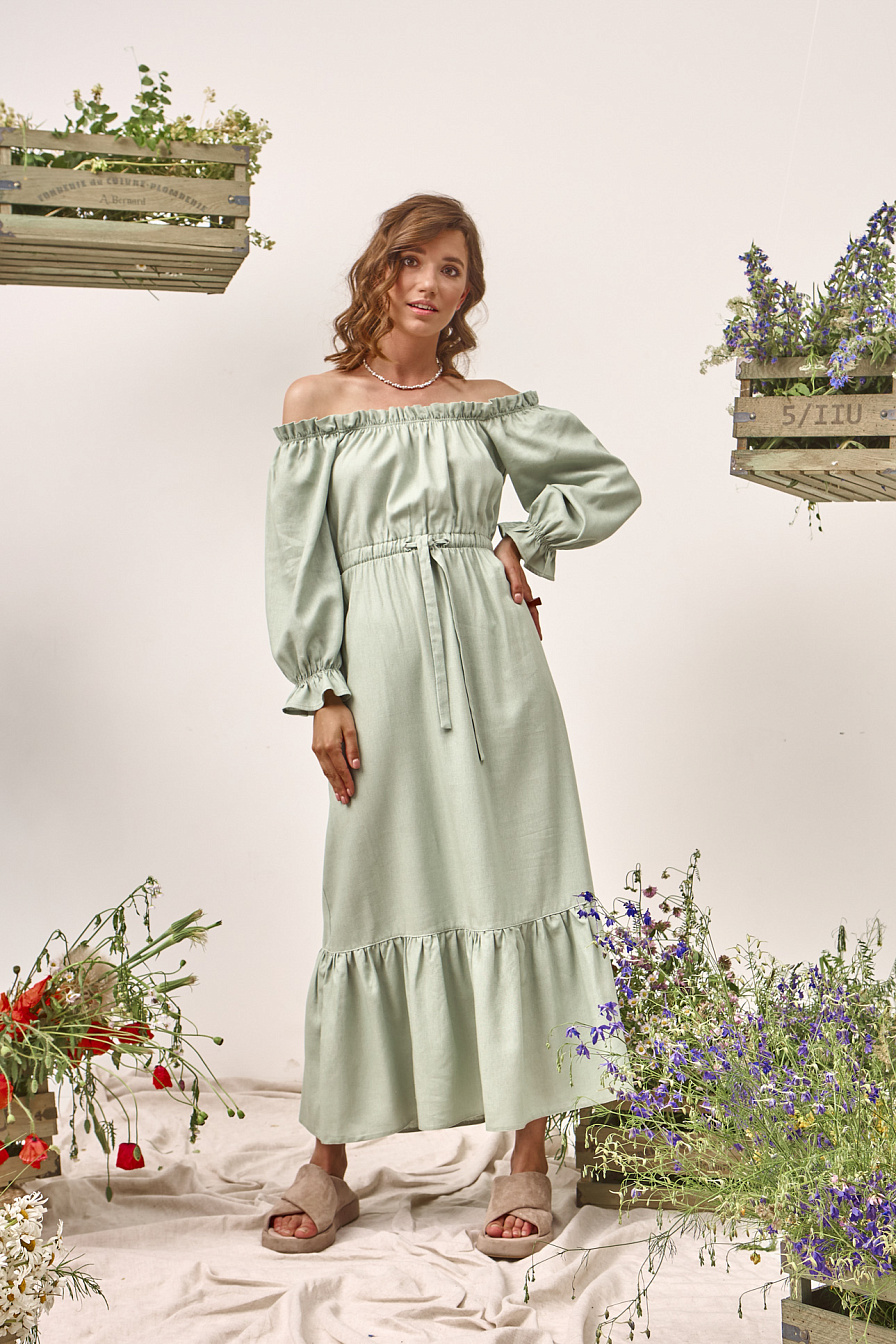 Жіноча сукня Stimma Артедія, колір - світло-оливковий