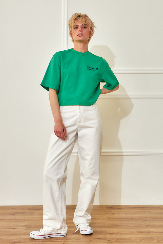 Жіноча футболка Stimma Розелія, колір - трав'яний