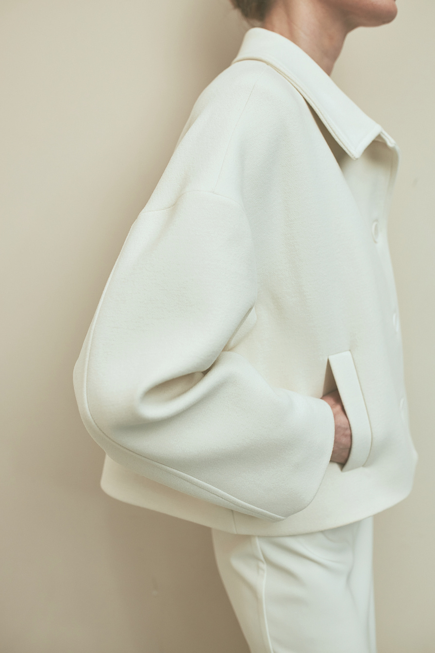 Женское пальто-жакет Stimma Эверт, цвет - кремовый