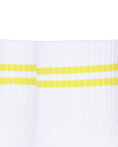 Жіночі шкарпетки Stimma середні білі з жовтою смужкою, колір - жовтий