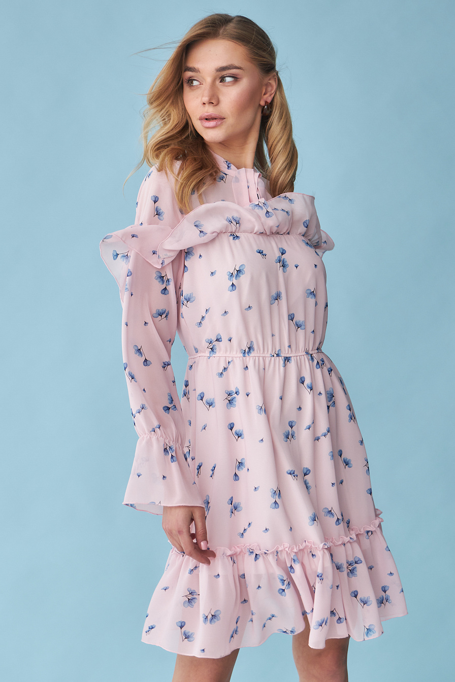 Женское платье Stimma Револин, цвет - Розово-волошковая кв.