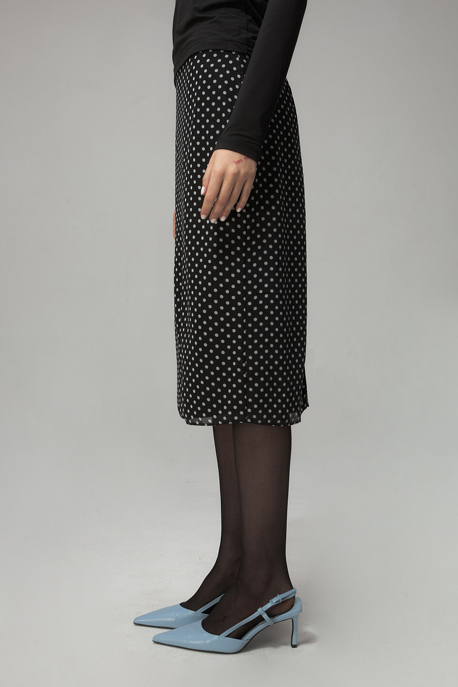 Женская юбка Stimma Шанис, цвет - Черный/белый горох