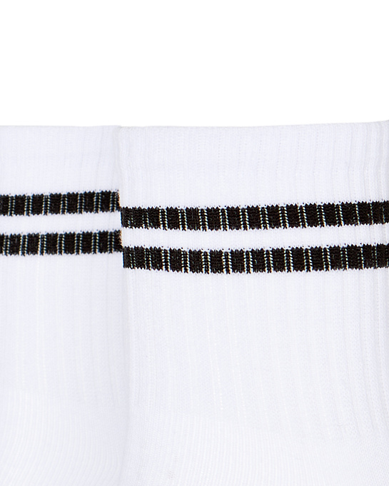 Жіночі шкарпетки Stimma середні білі з чорною смужкою, колір - чорний