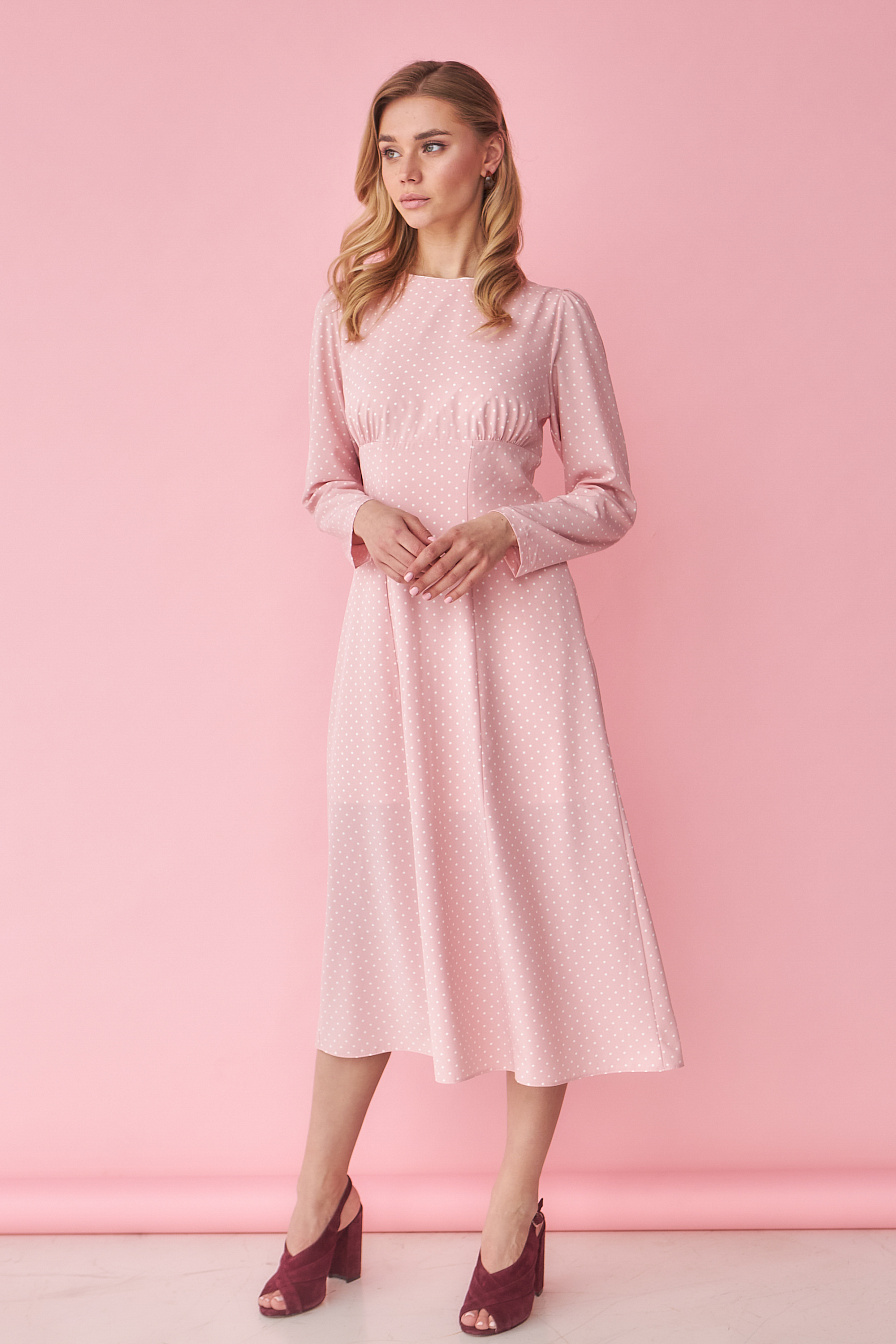 Женское платье Stimma Гарбия, цвет - Нежно-розовый горох