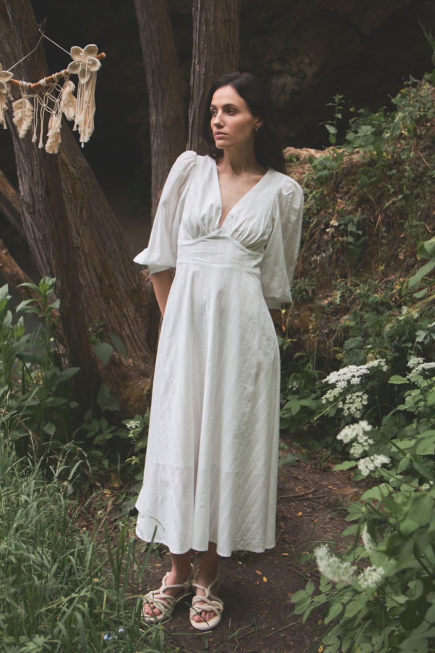 Женское платье Stimma Домира, цвет - Молочный орнамент