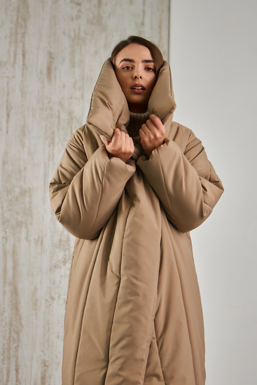 Жіноче утеплене пальто Stimma Одіс, колір - моко