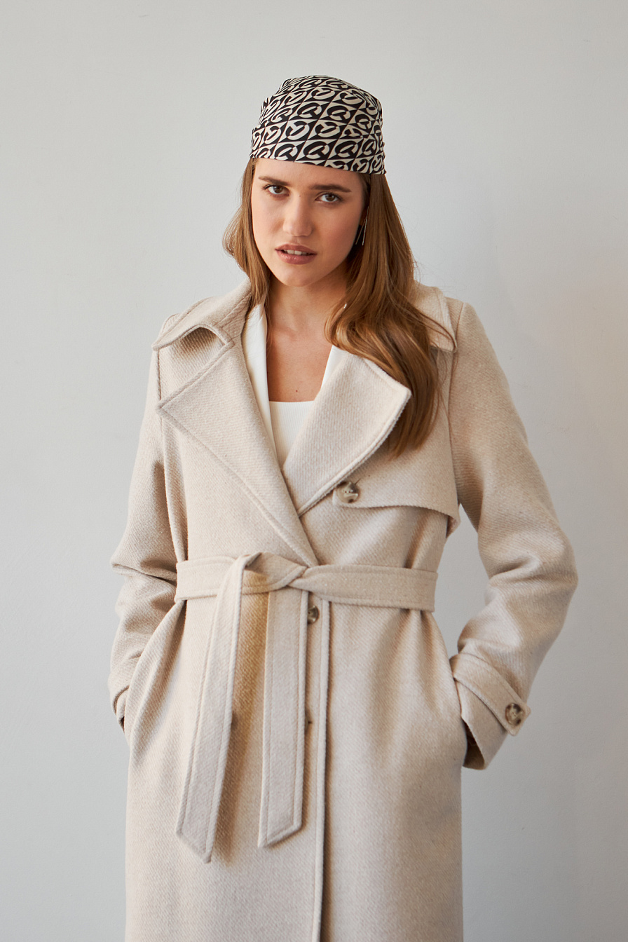 Жіноче пальто Stimma Дабойя , колір - сіро-бежевий