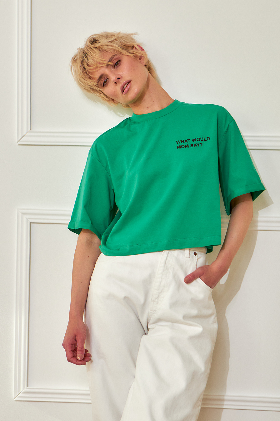 Женская футболка Stimma Розелия, цвет - травяной