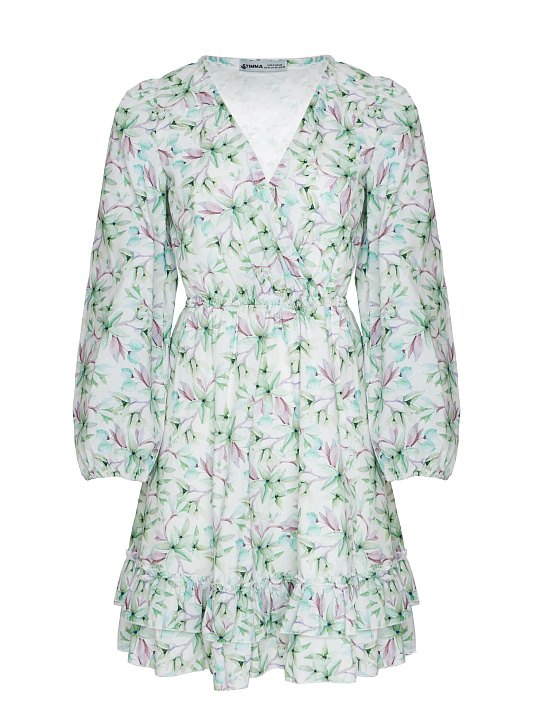 Жіноча сукня Stimma Яліса, колір - Молочно-зелений візерунок